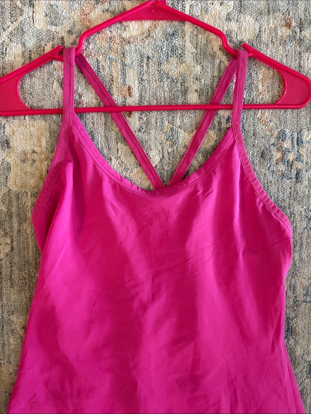Fuchsia Slip Dress with Strappy Back - Picture 2 of 4